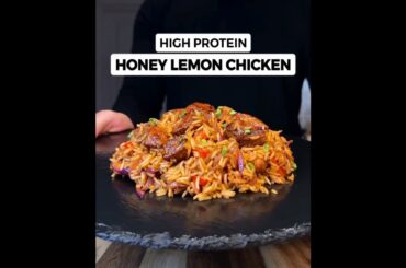 High Protein Honey Lemon Chicken Meal Prep! #shorts