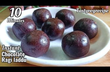 Homemade protein and calcium rich Chocolate Ragi laddu | Sugar free recipes | Breakfast & snacks