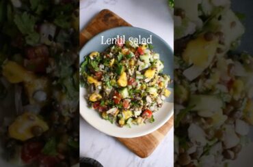High protein salad | You need to try this Lentil salad | Healthy salad recipe #youtubeshort #short
