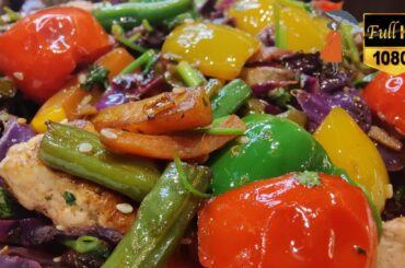 Vegetable Stir Fry [Sauteed] | Healthy recipe for weight loss in 5 minutes