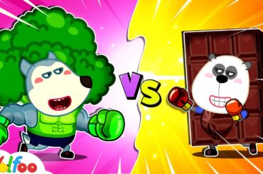 Healthy Food vs Junk Food -Wolfoo Learns Healthy Food Choices With Broccoli Bro@wolfoofamilyofficial