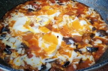 Eggplant and Egg in Tomato Sauce | Easy Recipes | Simple Healthy Meal | Shakshuka inspired dish