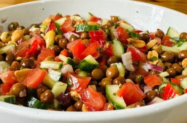 Healthy black chickpea salad recipe || Easy and Quick recipe.