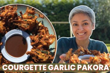 ULTIMATE COURGETTE GARLIC PAKORA RECIPE | Perfect Zucchini fritters | Food with Chetna