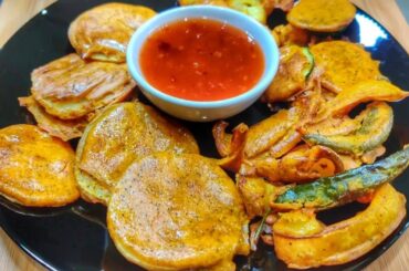 Crispy mix vegetable pakora in air fryer | Crispy & Healthy Snack @EktasKitchen