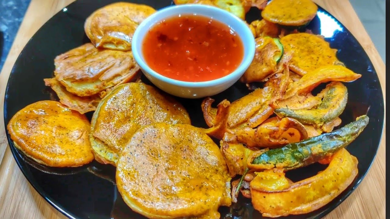 Crispy mix vegetable pakora in air fryer | Crispy & Healthy Snack @EktasKitchen Crispy mix vegetable pakora in air fryer | Crispy & Healthy Snack @EktasKitchen