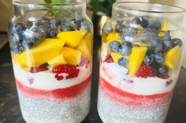 Chia Seeds, Porridge,& Mixed Fruits Healthy Breakfast | Super Healthy | Chia Seeds Recipe