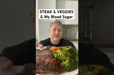 Steak and veggies and my blood sugar. #glucoselevels #insulinresistance #steak