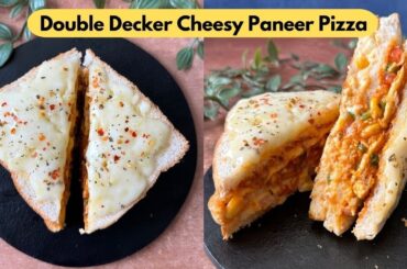 Double Decker Cheesy Paneer Sandwich | Cheesy Sandwich recipe | Flavours Of Food
