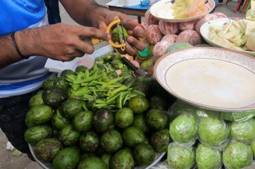 Green Amra or Ambarella Vorta recipe ! Garden fresh Best spicy mix Tasty Masala Amra ! Bengali food