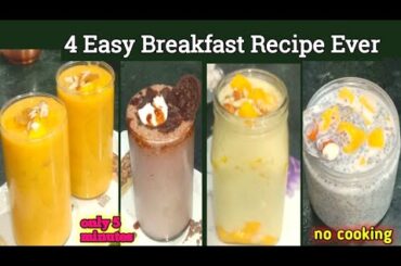 No Cooking Without Fire Breakfast Recipe Easy Breakfast Recipe Healthy Energy Drink for weight Loss.