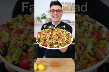 Easy Farro Salad (Healthy Lunch Idea)
