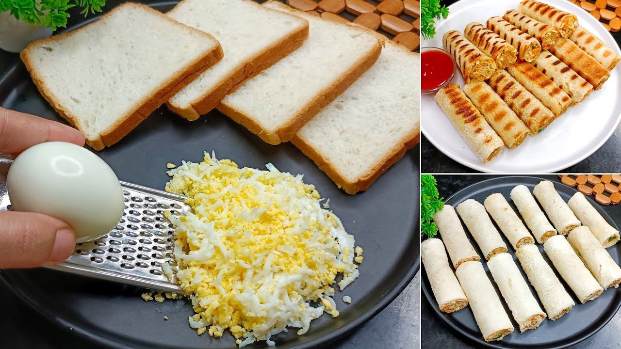 5 Minutes Healthy Snacks Recipes | Egg Snacks | Bread Roll Recipe | New Recipe | Egg Recipe 5 Minutes Healthy Snacks Recipes | Egg Snacks | Bread Roll Recipe | New Recipe | Egg Recipe