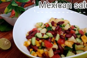 Mexican salad /healthy salad recipe/  bean &corn  salad /weight loss salad #recipewithamber