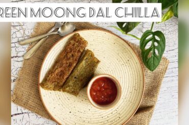 Green Moong Dal Chilla | Easy and healthy breakfast recipe | Weight loss recipe | Kids tiffin idea