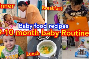 10 months Baby Fullday ROUTINE WITH Breakfast to dinner  Baby food Recipes/Developmental milestone