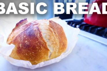 Homemade crusty loaf, with or without a dutch oven