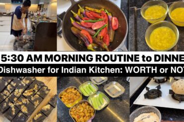 5:30 AM Morning Routine, School Tiffin, Lunch & Dinner | Dishwasher in Indian Kitchen:Worth or Not