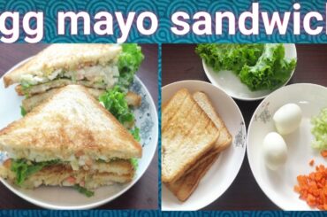 egg mayo sandwich/vegetable sandwich/healthy breakfast/bread sandwich easy recipe