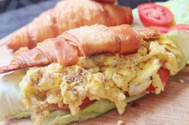 Croissant Egg Sandwich || BreakFast Recipes || Egg Breakfast