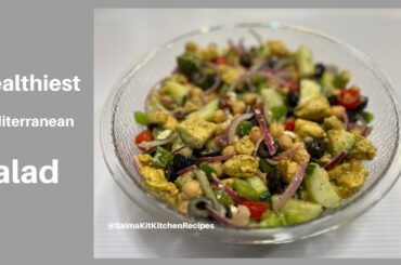 Healthy Mediterranean Salad Recipe Quick And Easy @SaimaKiKitchenRecipes