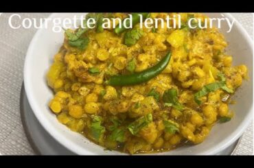 Quick & easy courgette and chickpea lentil curry organic courgette