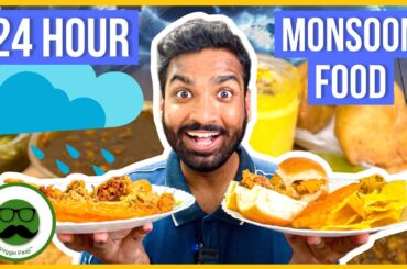 24 Hour Eating Monsoon Food Challenge | Barish Wala Khana |Veggie Paaji