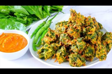 Restaurant style Palak Pakora | Palak pakora recipe | Spinach pakoda | Evening snacks,tea time snack