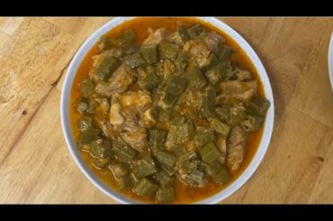 A simple & healthy okra beef soup recipe (Elubu ya dongo dongo na ngombe)