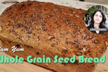 Whole Grain Bread | Whole wheat sandwich bread | Healthy bread recipe