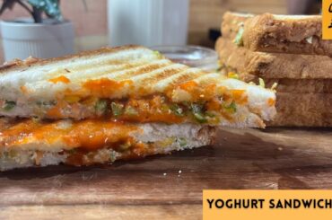 Yoghurt Sandwich-How to make Yoghurt Sandwich| Yoghurt Sandwich recipe in English| Curd Sandwich