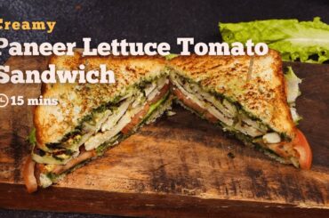 Paneer Lettuce Tomato (PLT) Sandwich Recipe Made Easy | Ultimate PLT Sandwich | Cookd