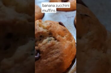 Homebaked banana zucchini muffins. #sweet #healthy #bread #homemade #food #shorts
