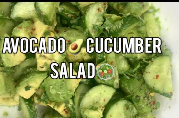 Healthy Avocado Cucumber salad | Recipe for diet | #theroastedrecipes #food