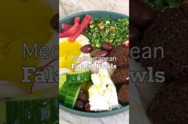 Easy Mediterranean Diet Recipe: Falafel Bowl! #mediterraneandiet #shorts