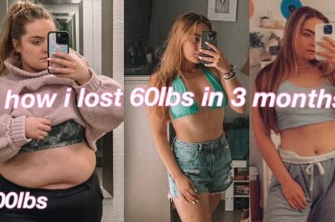 HOW I LOST 60+ POUNDS IN 3 MONTHS: my weight loss transformation from 201lbs *with photos*