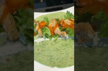 Healthy & Easy Buffalo Chicken Wrap made w/ Air Fried Chicken