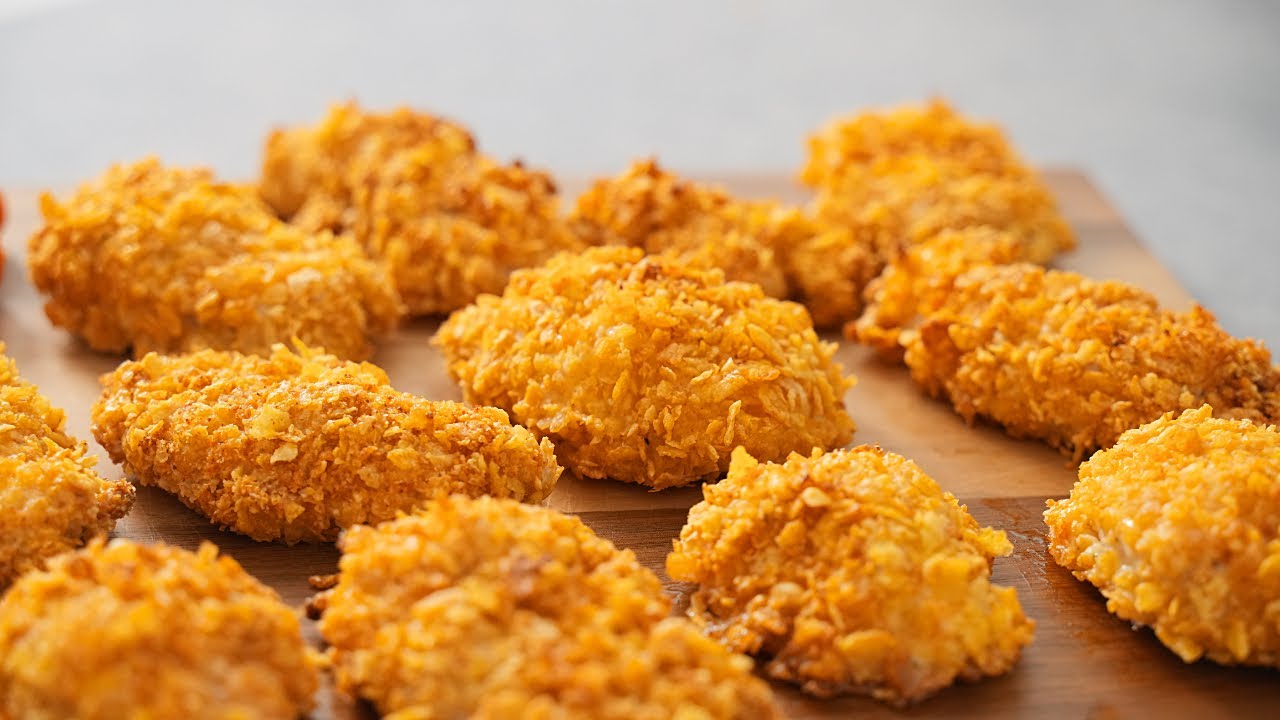 Crispy chicken tenders without frying! Healthy very tasty recipe Crispy chicken tenders without frying! Healthy very tasty recipe