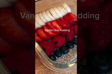 vanilla chia pudding #easyrecipe #healthyrecipes #beakfast #healthyfood #viral #shorts
