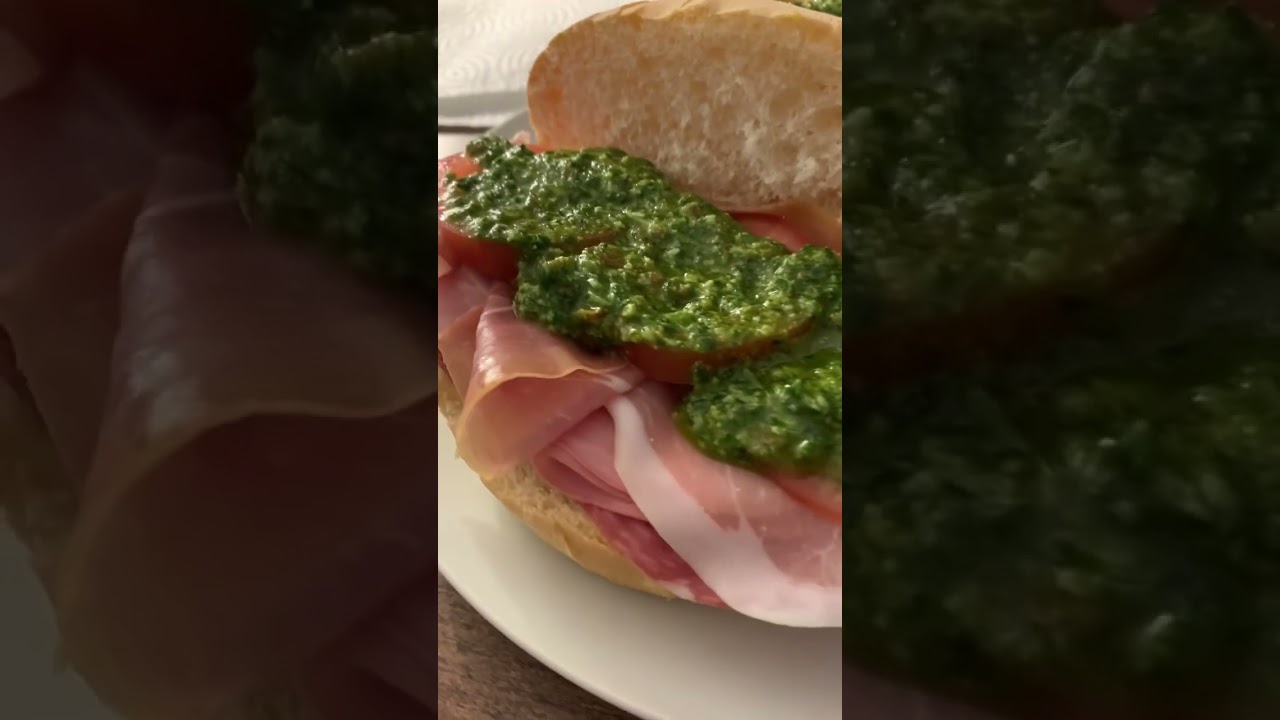 Easy Lunch Sandwich Recipe! Italian Cold Cuts with Homemade Healthy Pesto! #shorts #cooking #recipe Easy Lunch Sandwich Recipe! Italian Cold Cuts with Homemade Healthy Pesto! #shorts #cooking #recipe