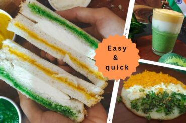 Tricolour food | Tricolor sandwich |  Easy Tiffin Recipe for Kids | Healthy Snacks Recipe