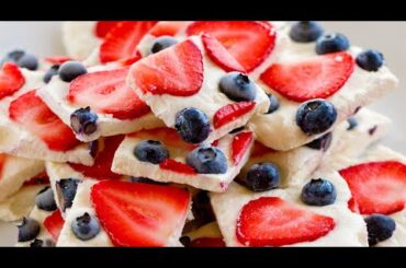 The Easiest Healthy Snack - {2 ingredient Frozen Yogurt Bark!}