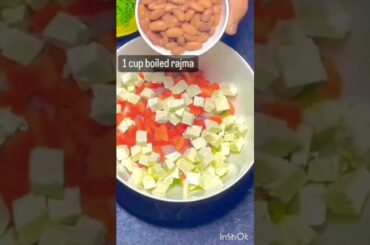 High protein salad recipe. #healthy #weightloss #fitness #shorts #youtube