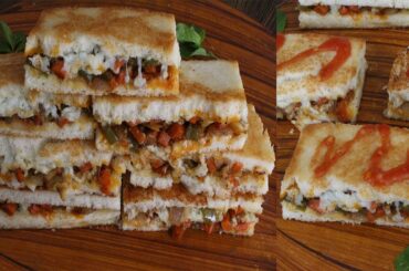 Veg Cheese Sandwich | Vegetable Cheese Sandwich | Sandwich for Kids | Kids Recipe