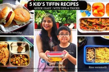 5 Tiffin Veggies loaded recipes for kids | Quick | Easy | #healthy #tiffin #lunchbox #foodforfoodies