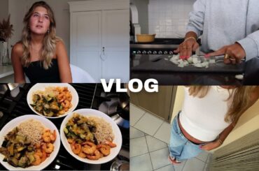 VLOG//healthy dinner recipe and lots of chatting!!