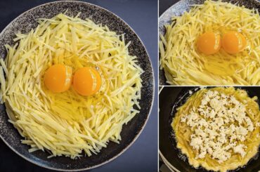 Just Chop Potatoes & Add 2 Eggs | Simple Potato Egg Healthy Breakfast | Inexpensive Delicious Recipe