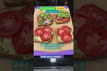 Quick, Easy & Healthy: Open Faced Sandwich. You can also make it as a sandwich.