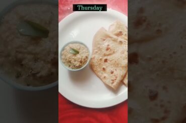 7days(Monday to sunday) #breakfast (or)#dinner  ideas#trending #healthy #shorts