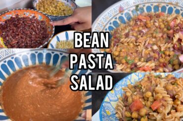BEAN PASTA SALAD | HEALTHY SALAD RECIPE IN UNDER 3 MINUTES